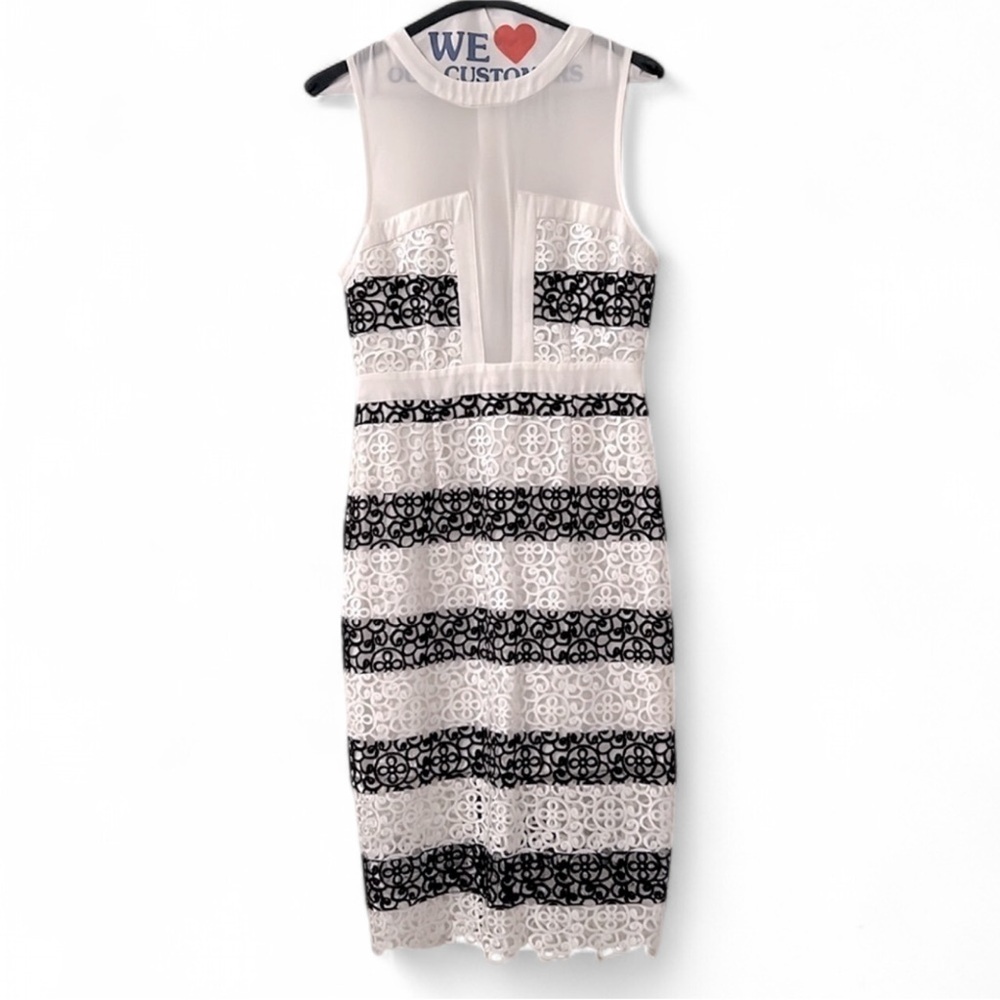 Elliatt Accolade Lace Dress Black White S - Picture 3 of 12